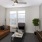 a living room with a couch and a table