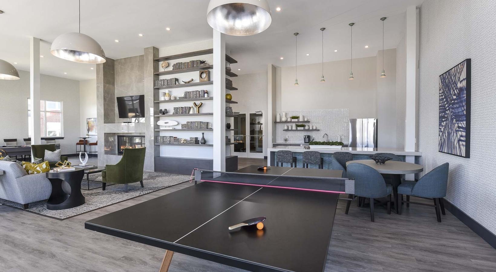 Take advantage of all SilverLake has to offer a clubroom with a ping pong table and chairs
