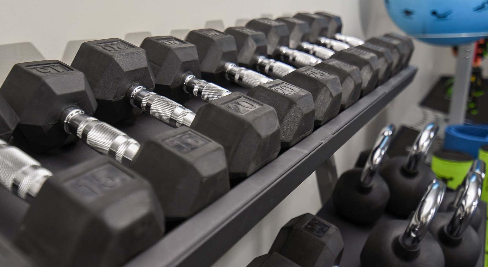 Get your workout on a gym with exercise equipment