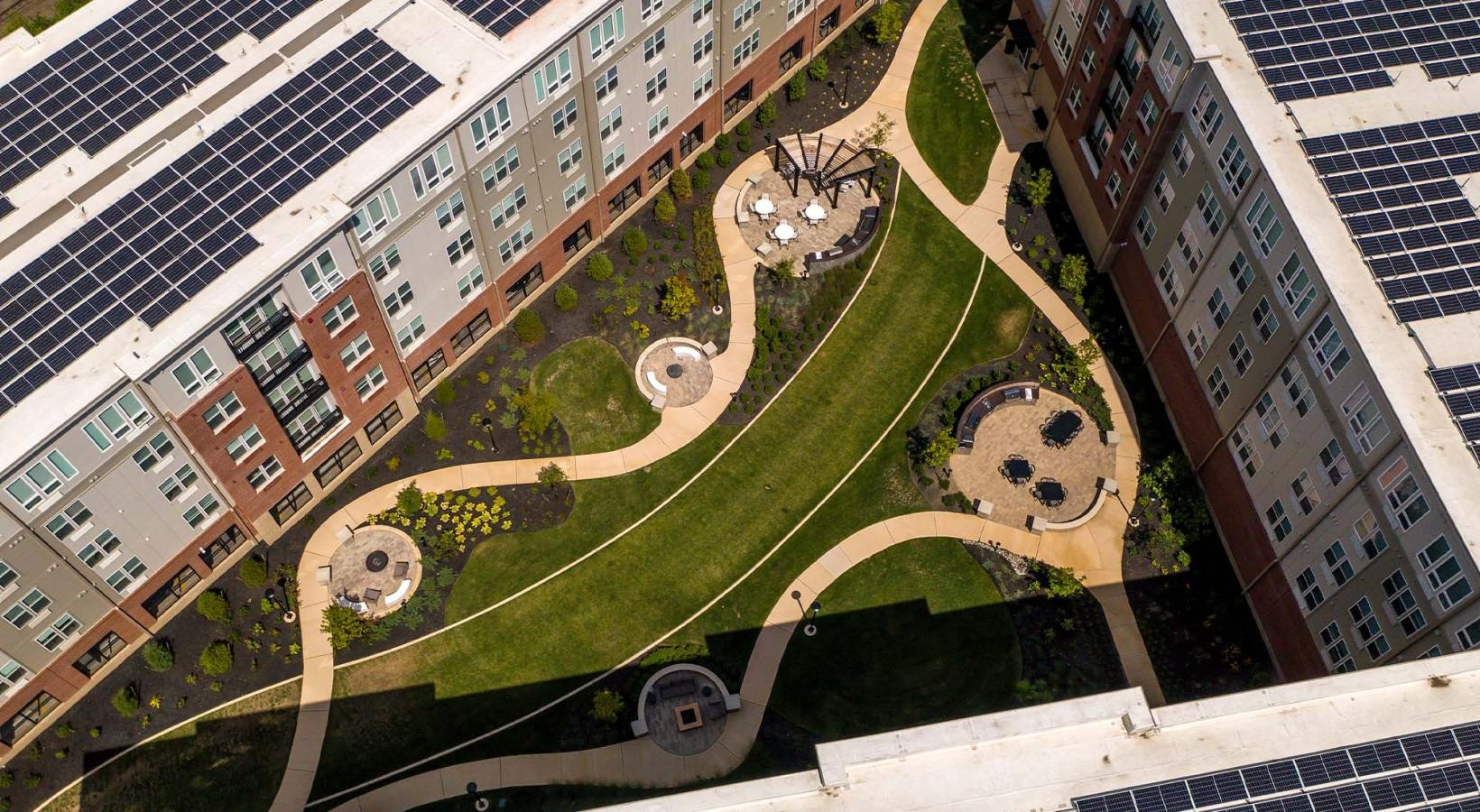 Find your perfect fit at SilverLake a building with a courtyard and trees