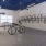 a bike parked in a bike room
